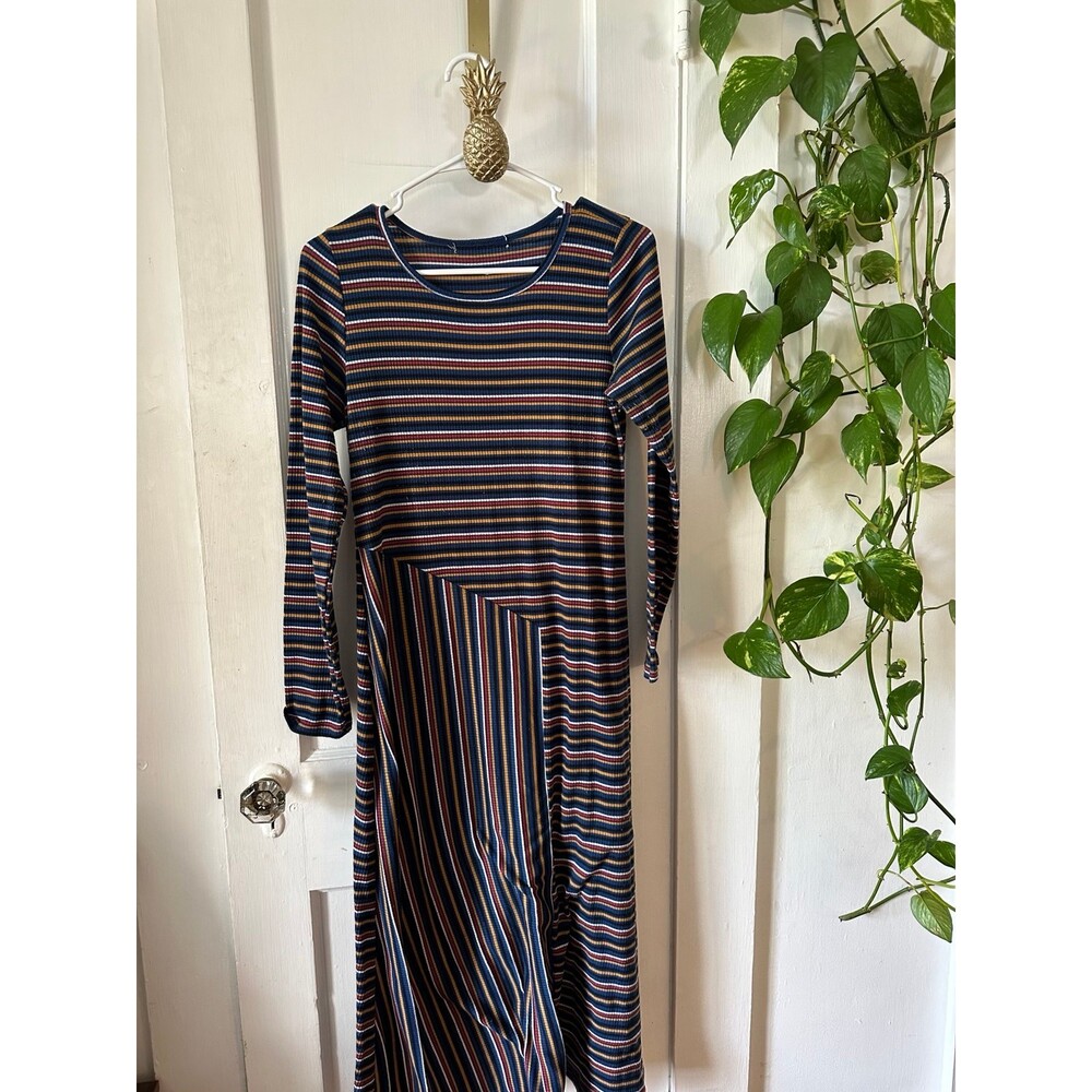 Women’s size medium colored striped maxi dress
